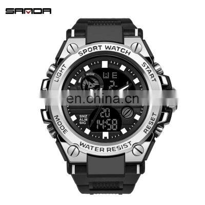 Sanda 739 Hot Sale Quartz Man Luxury Watch PU Leather Waterproof Mens Wristwatch Luxury Wholesale Watches