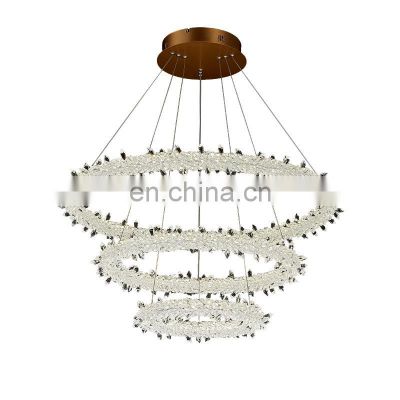 Nordic Simple Hanging Light Living Room Decorative Ceiling Chandeliers Circle Rings Modern LED Pendant Lamp