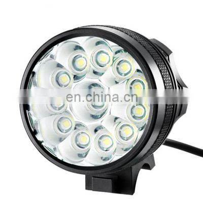 12x Cree XM-L T6 4-Mode Bicycle Light with Charger and 6 x 18650 Battery Pack