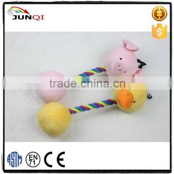 wholesale competitive price plush pet toys dog toys multi color rope