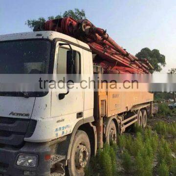 Excellent used condition China made SANY year 2012 56m pump truck second hand SANY 56m concrete pump truck sale