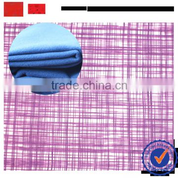 shaoxing superior quality fabric supplier ttr brushed printed fabric / export cheap tr melton fabric for winter coat