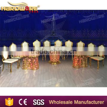 best salling led glass half round wedding table for sale gold mdf wedding table