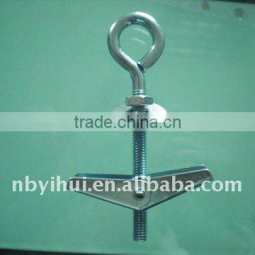 Spring Toggle Anchor With Closed Eye hook finish zinc plated