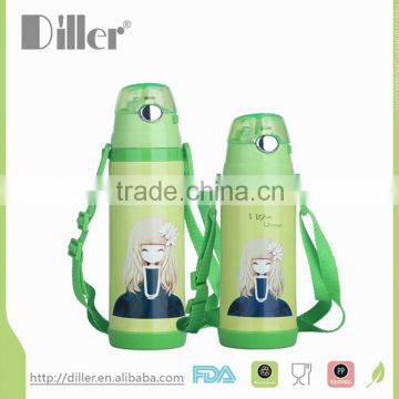 alibaba wholesale high quality double wall stainless steel bottle kids straw