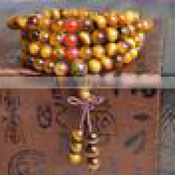 Yellow tiger eyes 108 beads bracelets, fashion bracelets