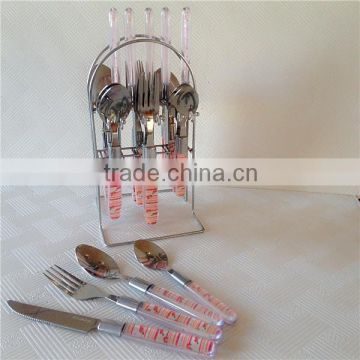 Print PS Handle Cutlery Set with Stand