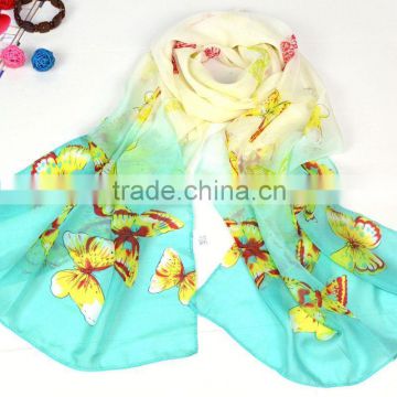Hot Sale new fashion spring summer women's scarves chiffon scarf cat print animal pashmina shawl wholesale