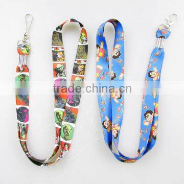 custom logo wholesale eco-friendly heat transfer print polyester lanyard