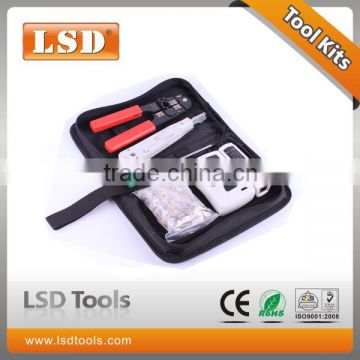 LS-K210N network tool kit include network cable crimp tool,insert tool,network cable tester set