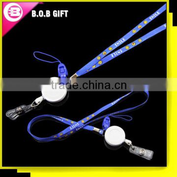2014 CMYK Submliamtion polyester lanyard with reel badge