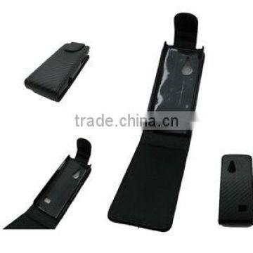 Leather Case with hard Holder for sony ericsson J10(Elm)