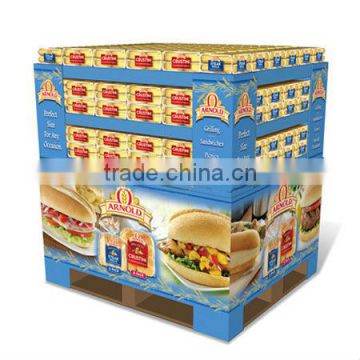 AEP 2013 new style Pallet paper display for food stuff promotion