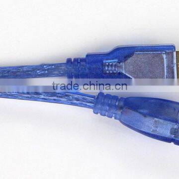 1.8M USB2.0 cable Male to Female Transparent blue model