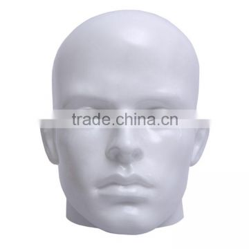 Male wig display mannequin head with plastic material