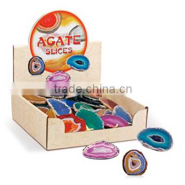 Amazing Natural Colored Agate Slices Decoration Scrafts