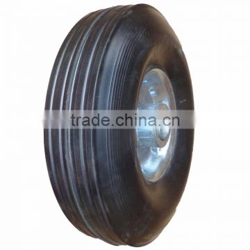 8 inch 8x2.5 ball bearing solid rubber wheel for hand trucks, tool carts