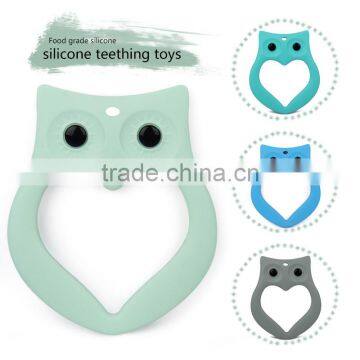 Fashion baby funny food grade silicone teething owl