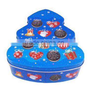 tree shape gift tin box