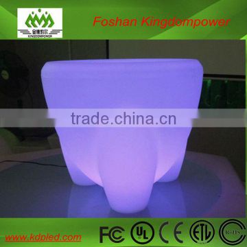 decorative color changing plastic led glowing modern seat