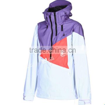 Womens long sleeve with hood split joint camping coat
