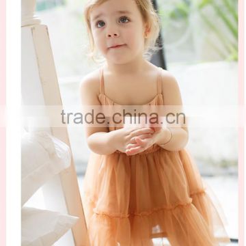 Wholesale sleeveless summer dress little girls high fashion tulle dress for girls