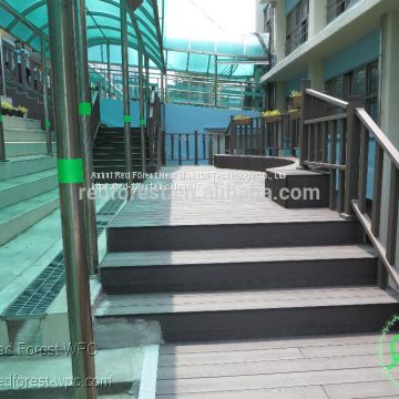 WPC composite Outdoor patio decking  floor material for home building