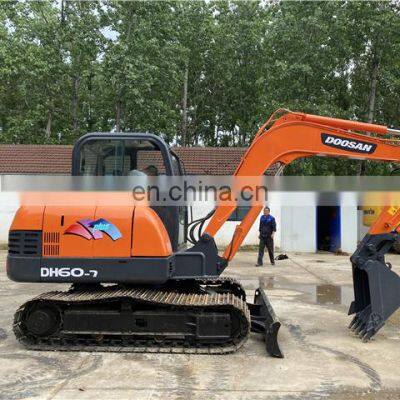 Second hand doosan dh60 dh60-7 crawler excavator , 6ton doosan digger , doosan korea made dh60 digger