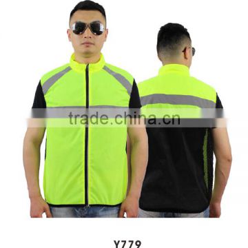 High visibility nylon reflective running vest