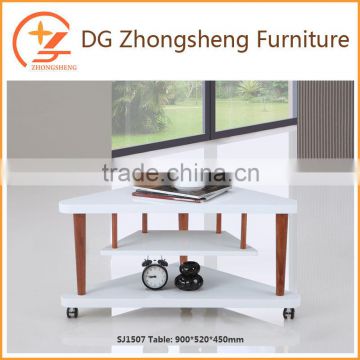 high quality triangle wooden coffee table for sale