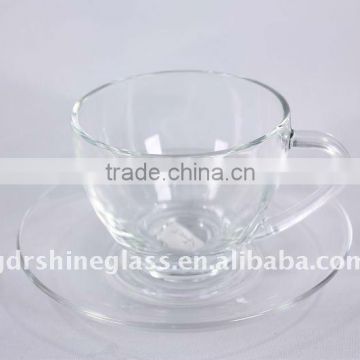 2016 Eco-Frienldy glass coffee Cups & Saucers in Reliable quality for sale