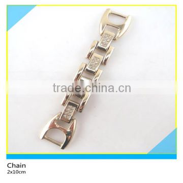 Crystal Rhinestone Zinc Alloy Chain Plated Metal Clear Diamant Chain 2x10cm