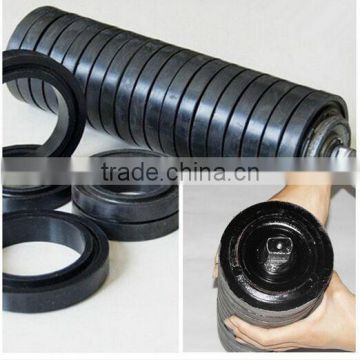 Rock bottom conveyor roller suppliers conveyor roller/rubber ring roller