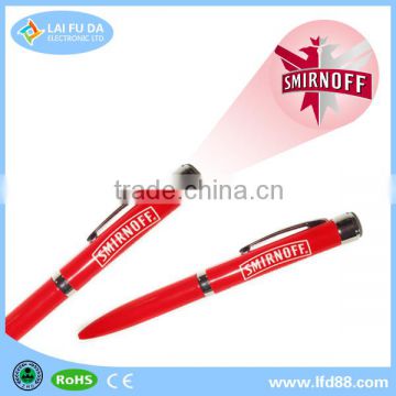 LED light projector ballpoint pen With Logo Projection, Cartoon image projection pens For Disne gifts