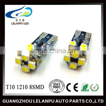 Wholesale Price 12v T10 canbus Car Driving lamp T10 canbu1210 8SMD LED High light reading lamp