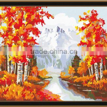 DIY oil painting by numbers canvas painting happy house for living room 5025