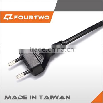 Made in Taiwan high quality low price ac power cord for tv,power cord for hair dryer,european standard ac power cord