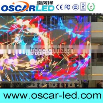 Outdoor gaint transparent(see-through) wall glass led screen