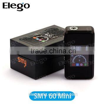 Elego hot selling Super vapor mod mini smy 60tc box mod with HD Screen