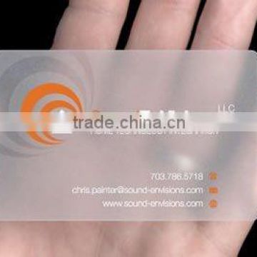 High quality transparent clear PVC card