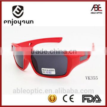 2015 one piece sports children kids' polarized red frame sunglasses eye glasses wholesale china