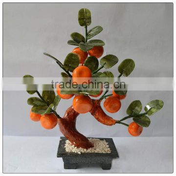 Jade 12 Piece Orange Tree small size ,natural stone tree ,decorative money tree