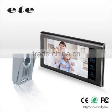 ETE Single house/ apartment / villa video / audio intercom system 7"tft-lcd hand free villa waterproof apartment video door bell