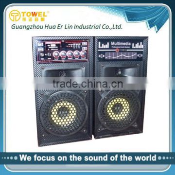 professional amplified able design big power support OEM home theater speaker system wooden speaker box
