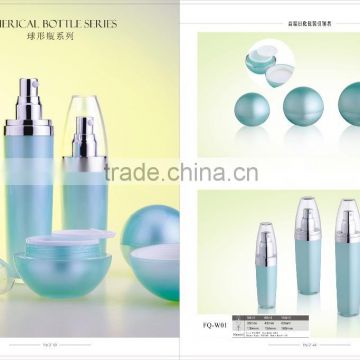 Oval shape cosmetic acrylic bottles and cream jars