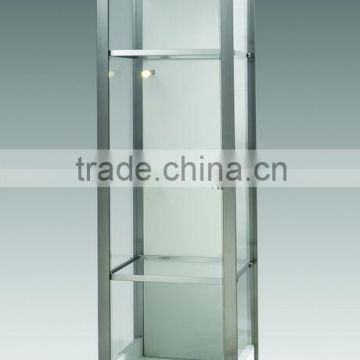 glass , stainless steel Display cabinet