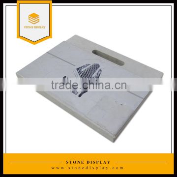 stone display book/folder, marble/granite/quartz display book with handle