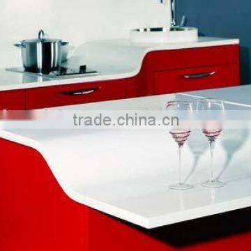 White minicrystal stone cabinet table