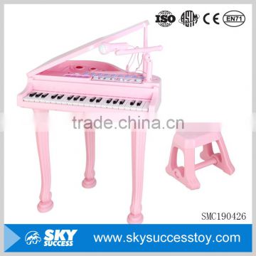 Latest design small pink musical instrument children toy electronic organ