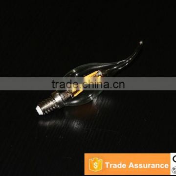 E12/E14 B35 4W 400lm LED Filament flickering flame candle bulb CE/RoSH/TUV/FCC/UL 709